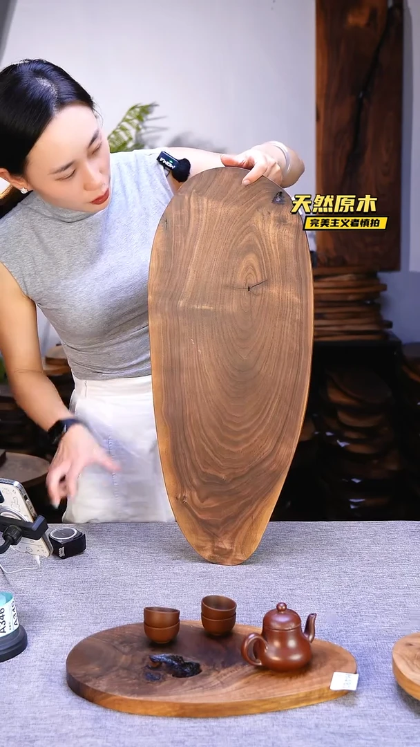 木北美黑胡桃原木.干裂疤结不属于商品质量问题完美主义者慎拍