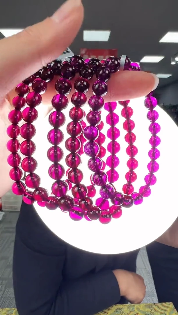 【闪购商品】石榴石手链未镶嵌B12 gxl3028约7mm多样性发一