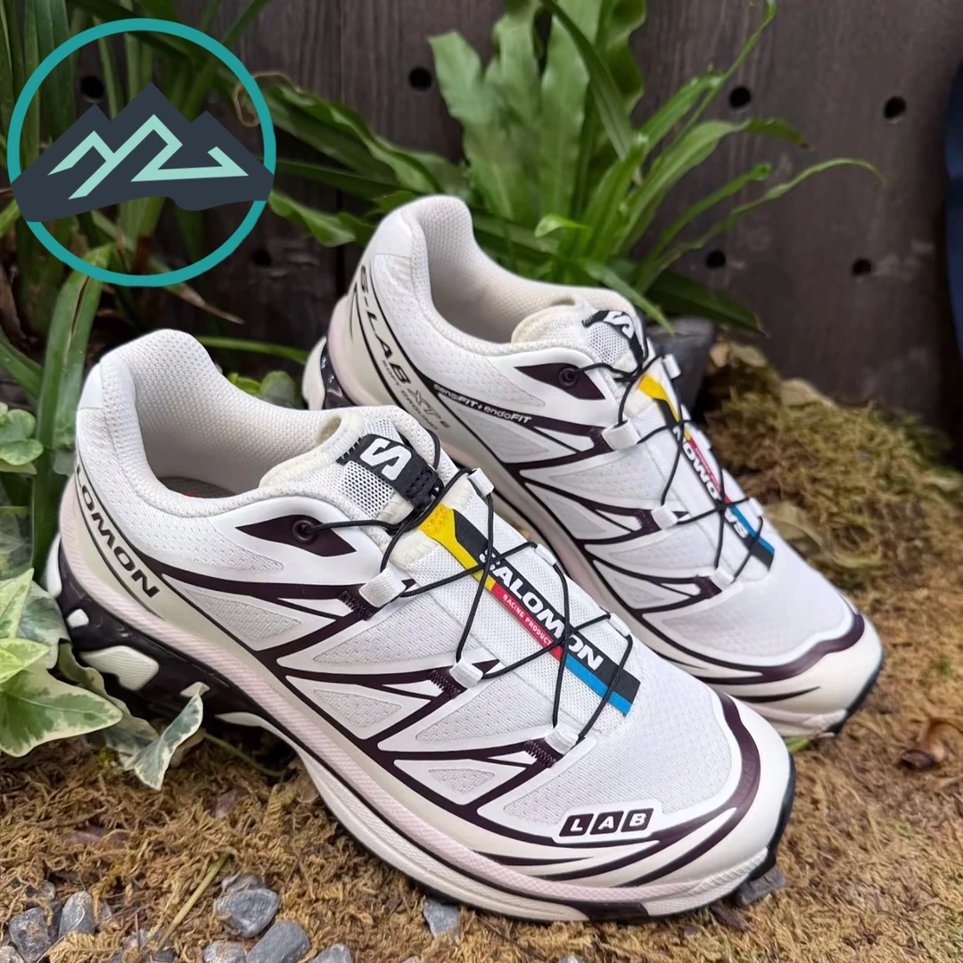 【新品上新】Salomon XT-6 舒适透气户外休闲运动鞋 粉白小哈士奇