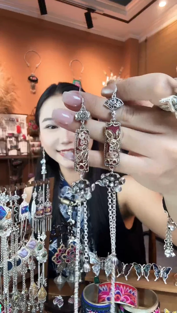 刺绣纯手工民族风耳环
