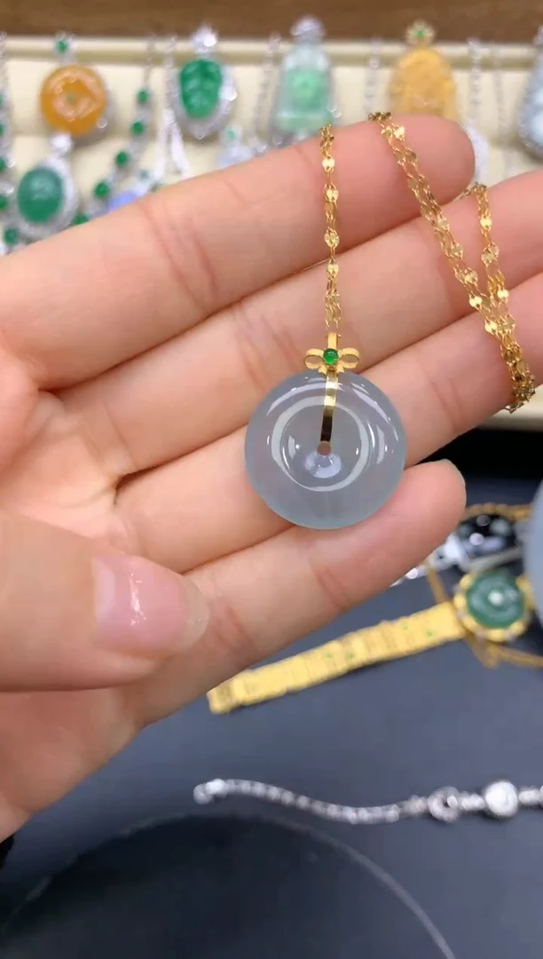 【闪购商品】翡翠颈饰18K金镶嵌285-中国好珍宝