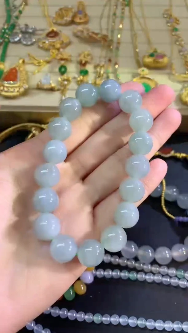 未镶嵌手串翡翠手串|1100+55