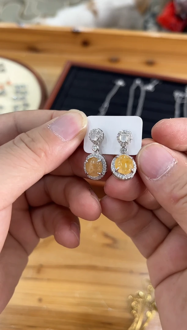【闪购商品】翡翠耳饰合金耳环