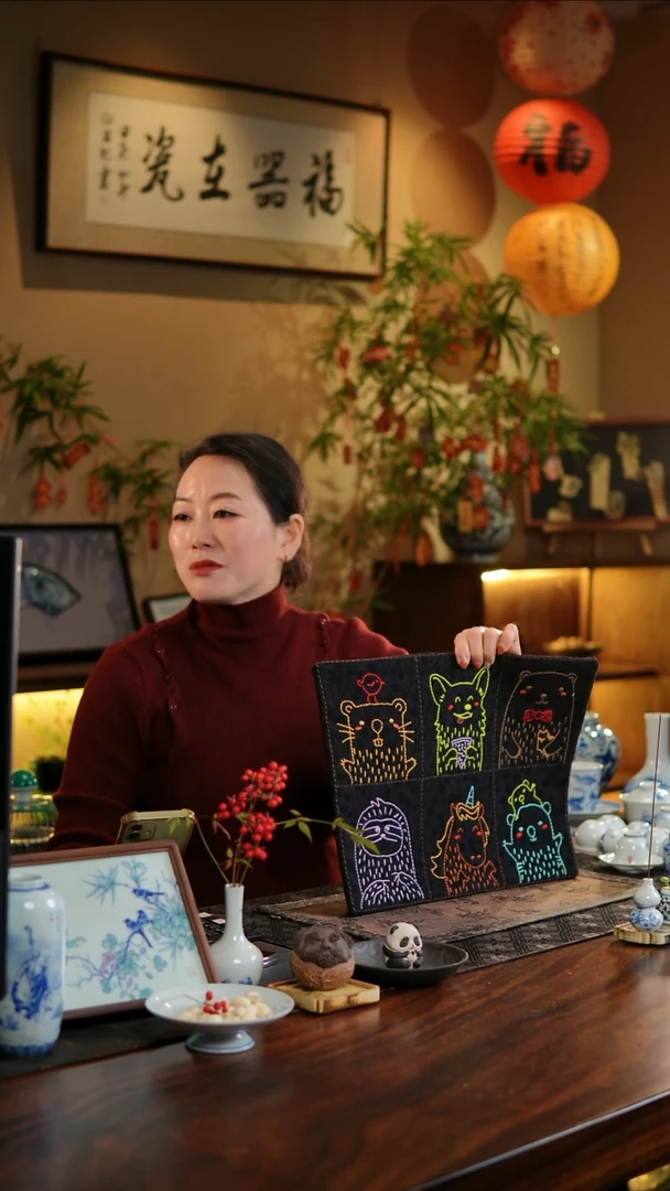 【闪购商品】织绣动物大茶席B款