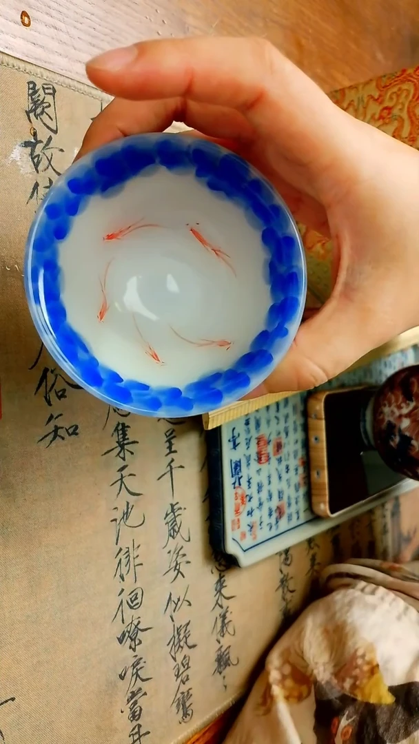 景德镇高温瓷海茶杯
