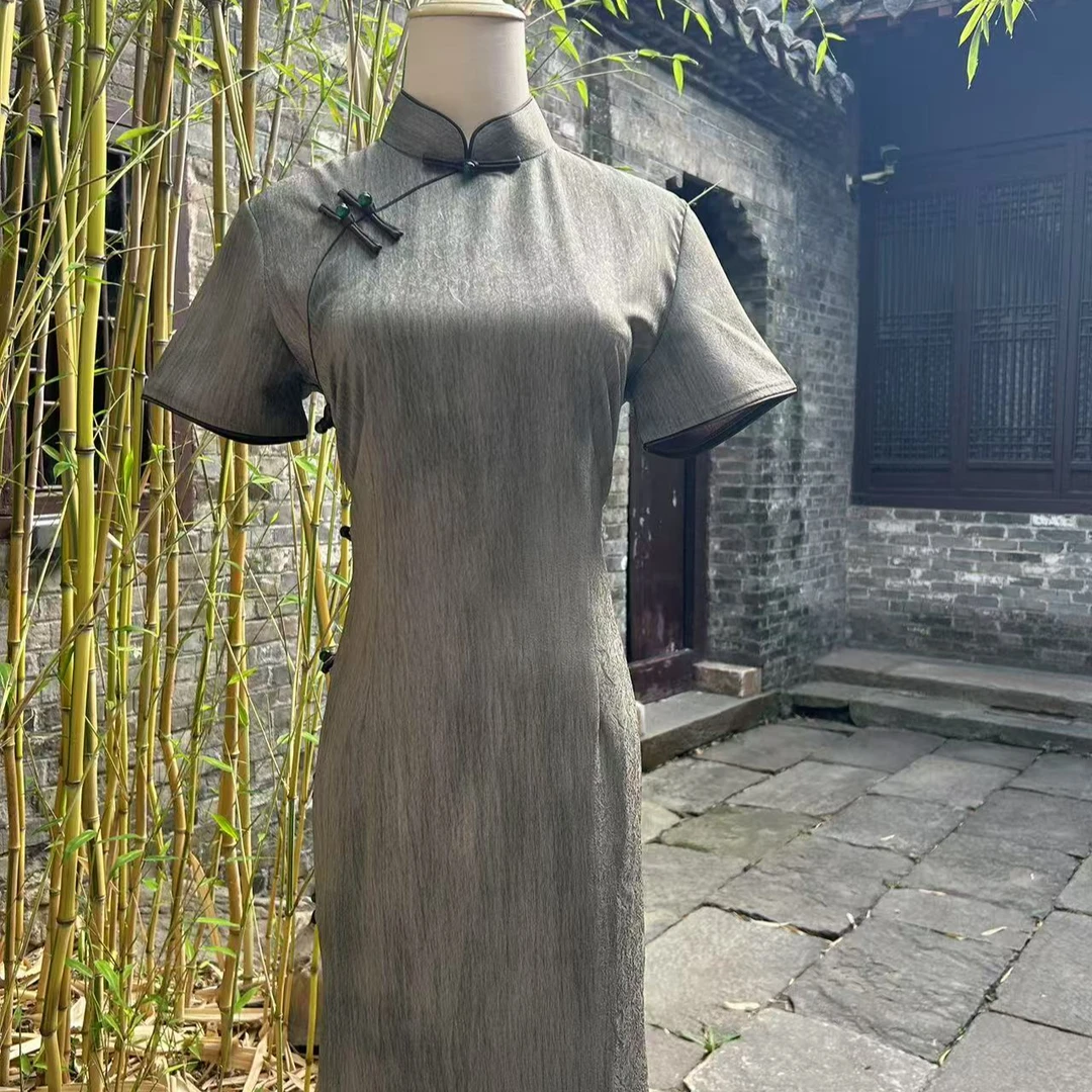 【青弦】2025年夏季新款复古百搭优雅大方日常旗袍