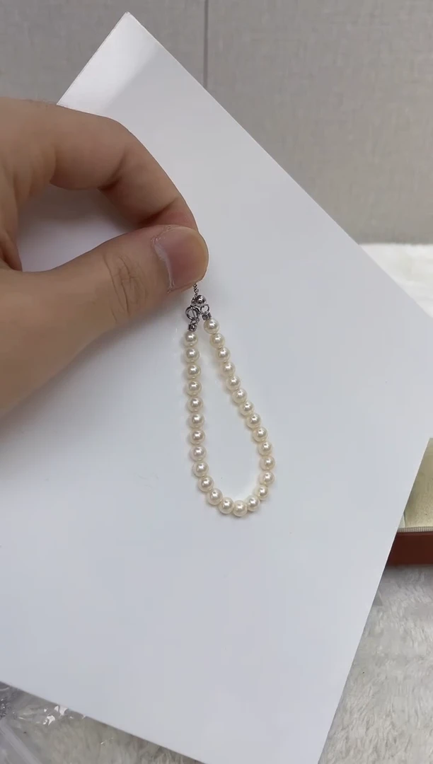 银S925镶嵌海水珍珠手链