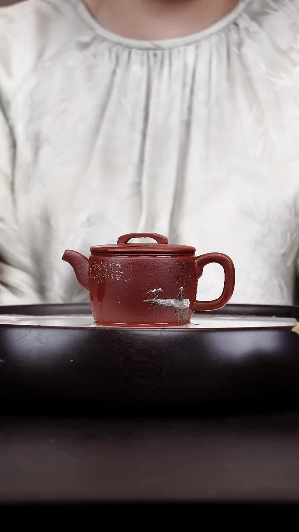 茶壶紫砂悦茗壶紫砂壶               46（红降坡）