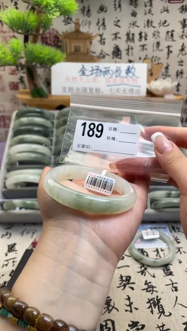 石英质玉（天山翠）手镯未镶嵌189