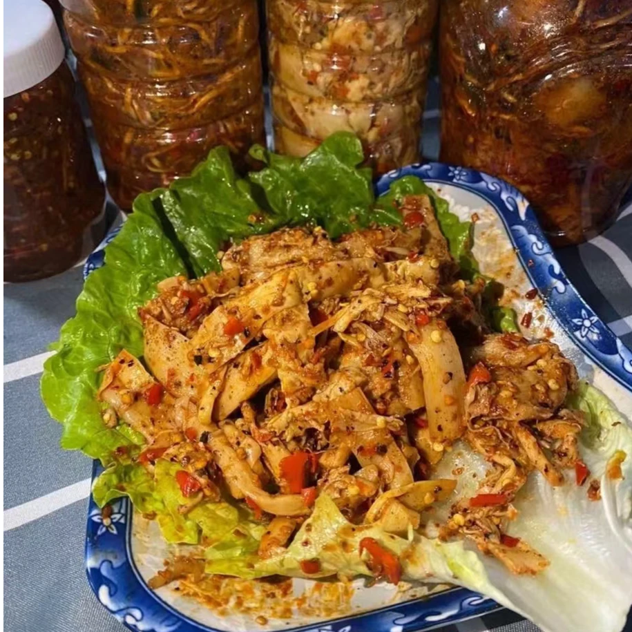 云南普洱特产佤族佤味麻辣腌黄笋竹笋酸辣笋尖开胃下饭