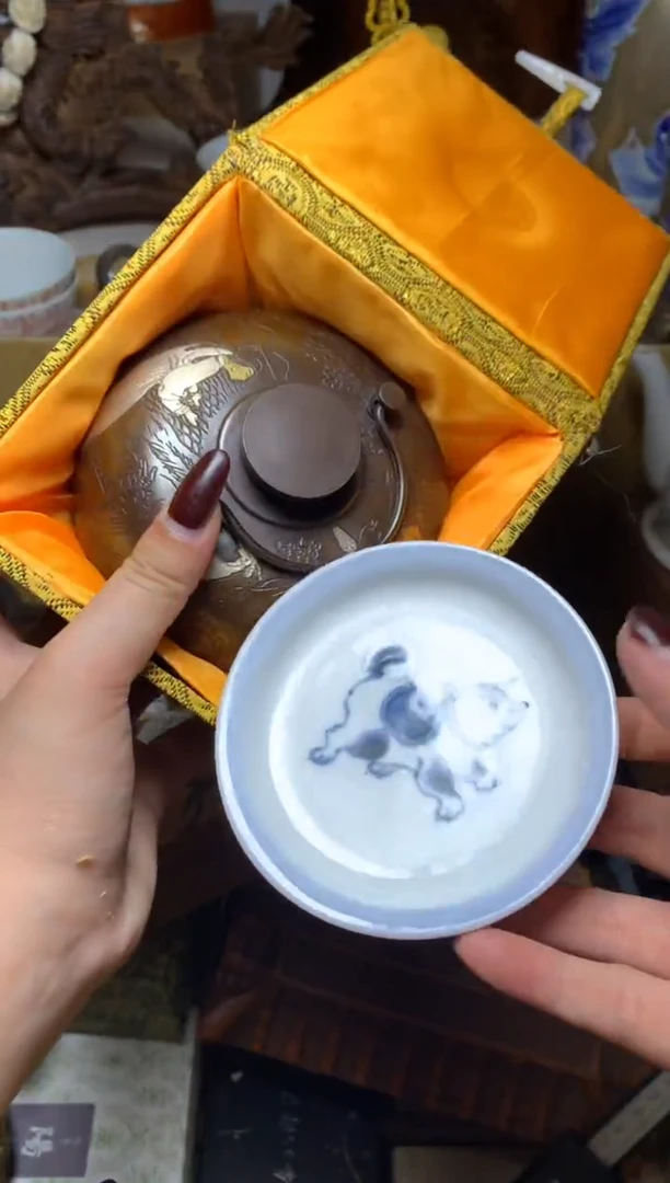紫砂盖碗瓷器默认微瑕瓷器
