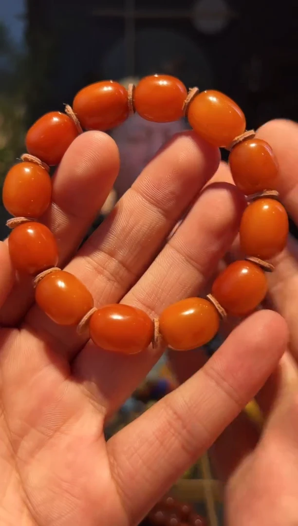 【闪购商品】蜜蜡手串未镶嵌13+(枣蜡串)