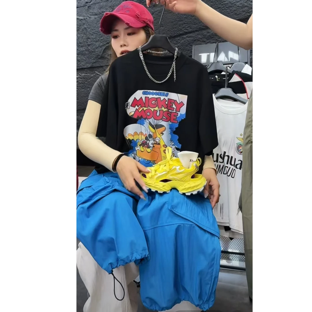 吾2025【Y】6月2日 儿童时尚潮酷宝蓝色薄款短袖套装5358-