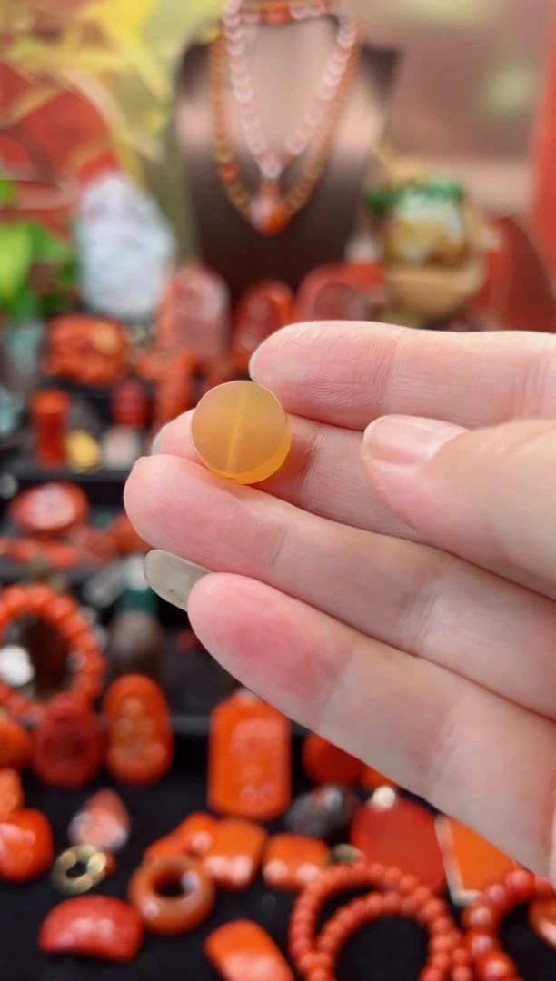 未镶嵌背云南红玛瑙减***子背云
