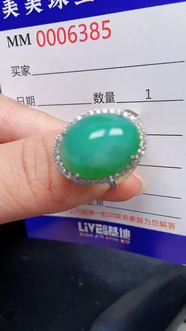 颈饰银S925镶嵌翡翠6385