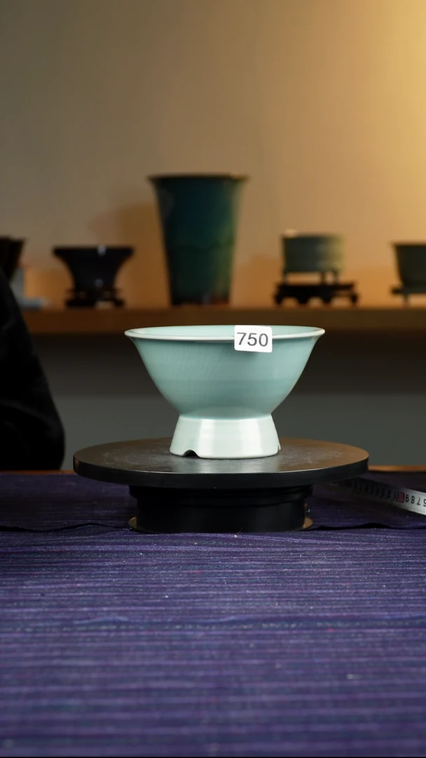 750汝釉古拙斗笠10/7/16.5/14