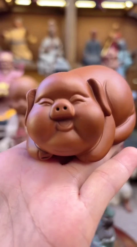 紫砂茶宠器闵茶宠摆件