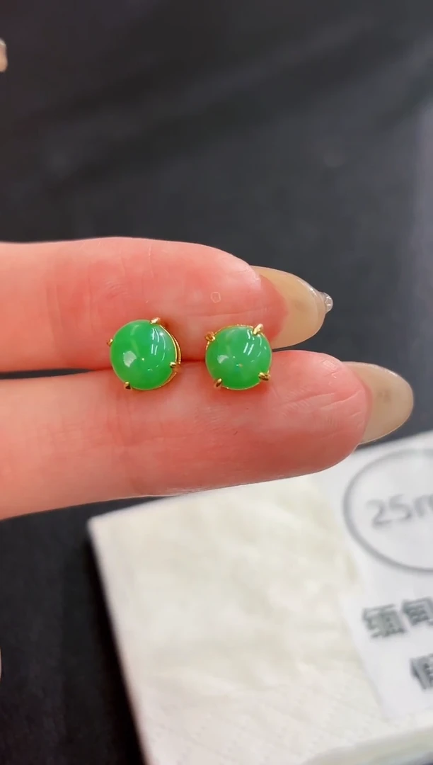 翡翠未镶嵌耳饰d缅料A货/多样性发货/一件