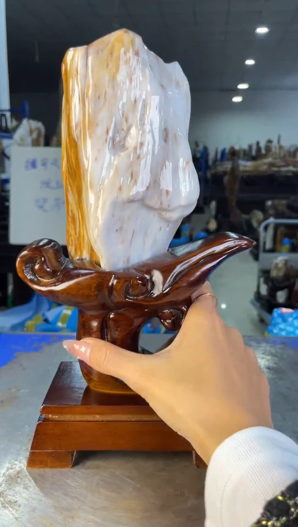 未镶嵌摆件硅化玉38