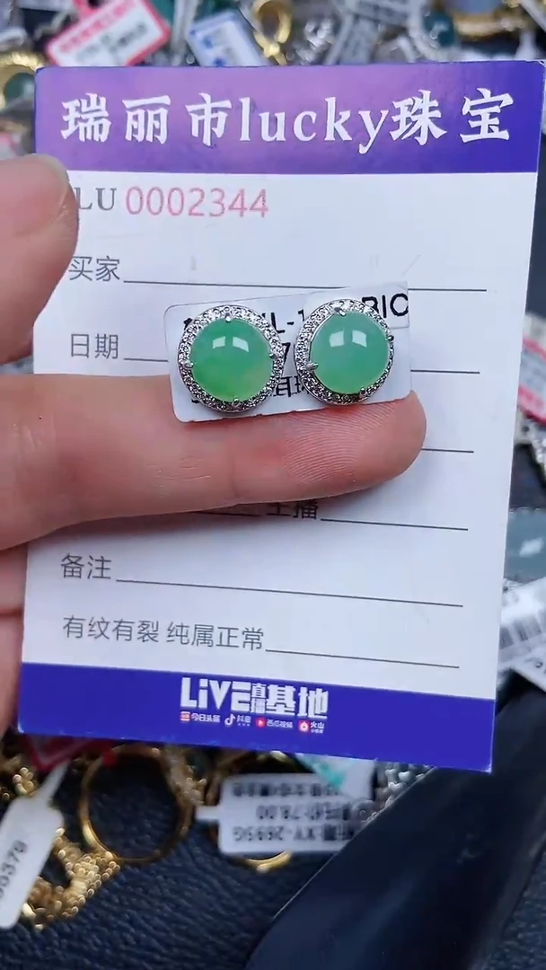 颈饰银S925镶嵌翡翠2344