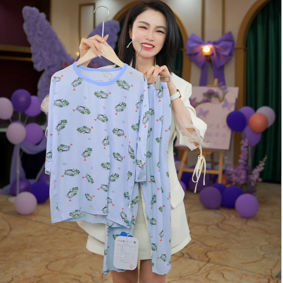 尚品琳2591儿童薄款家居睡衣男女宝宝夏季卡通空调服