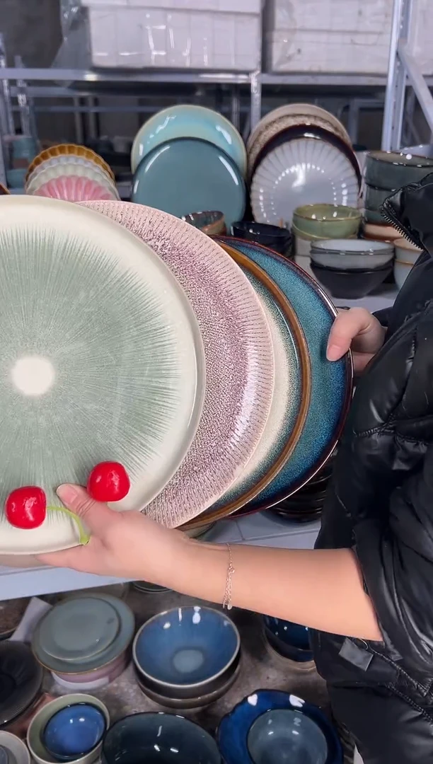 陶瓷外贸尾货瑕疵满20包邮X4大盘