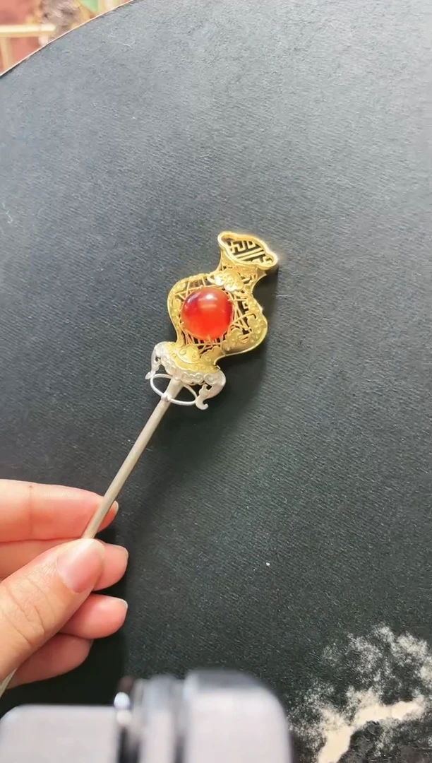 【闪购商品】玛瑙/玉髓发簪银S925镶嵌支持48小时鉴赏