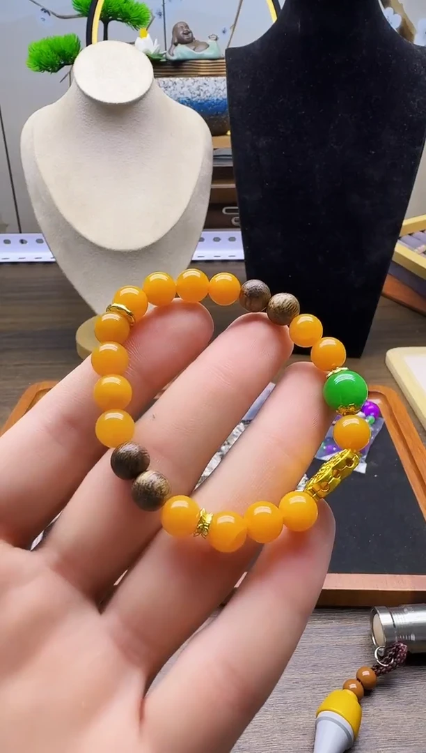 14K金镶嵌手链翡翠S100