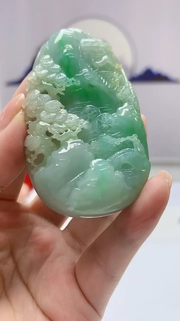 【闪购商品】定制翡翠未镶嵌4902ms-毛货199山水