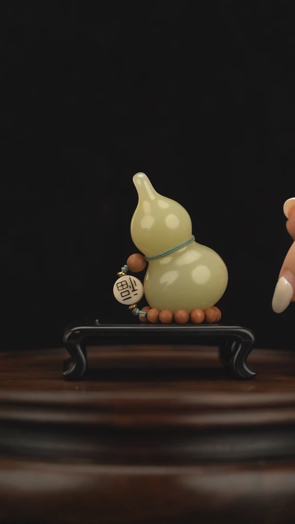 玉【手捻玉福禄】天然玉石手把件