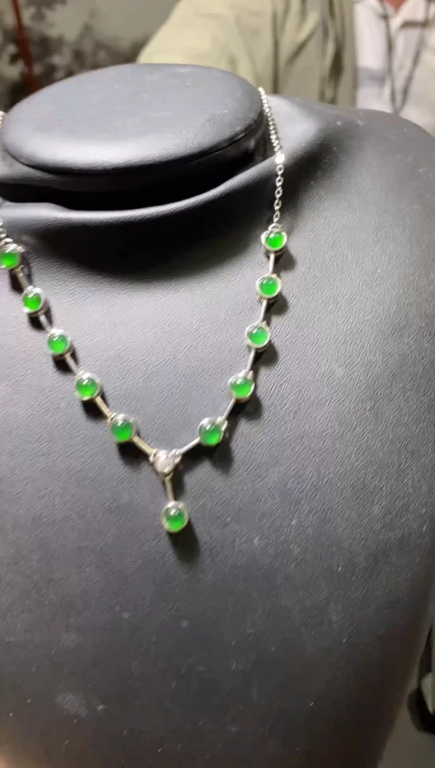 项链未镶嵌翡翠翠天然A货翡翠 假一罚四