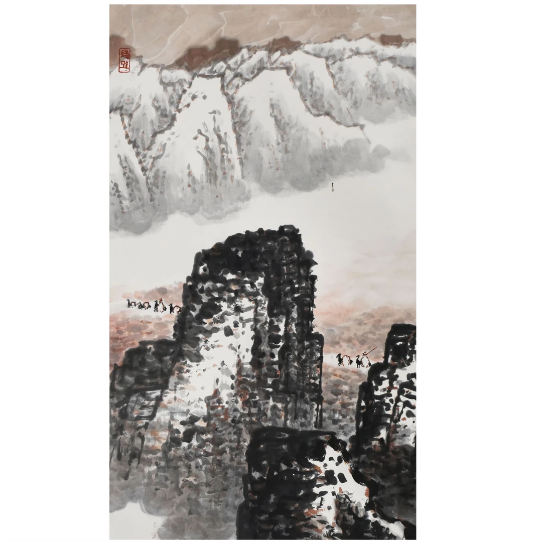 HM5150 风雪天山 69×45 纸本立轴 2.8平尺