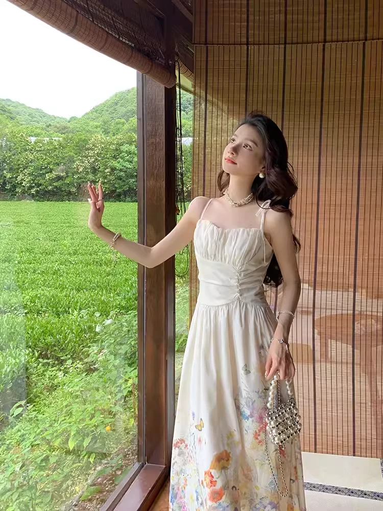 薇宝儿塔塔-【浮华若梦】新款显瘦收腰设计感连衣裙-B5305G