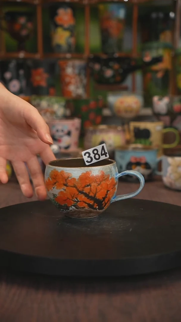 紫砂油画手绘釉下彩384