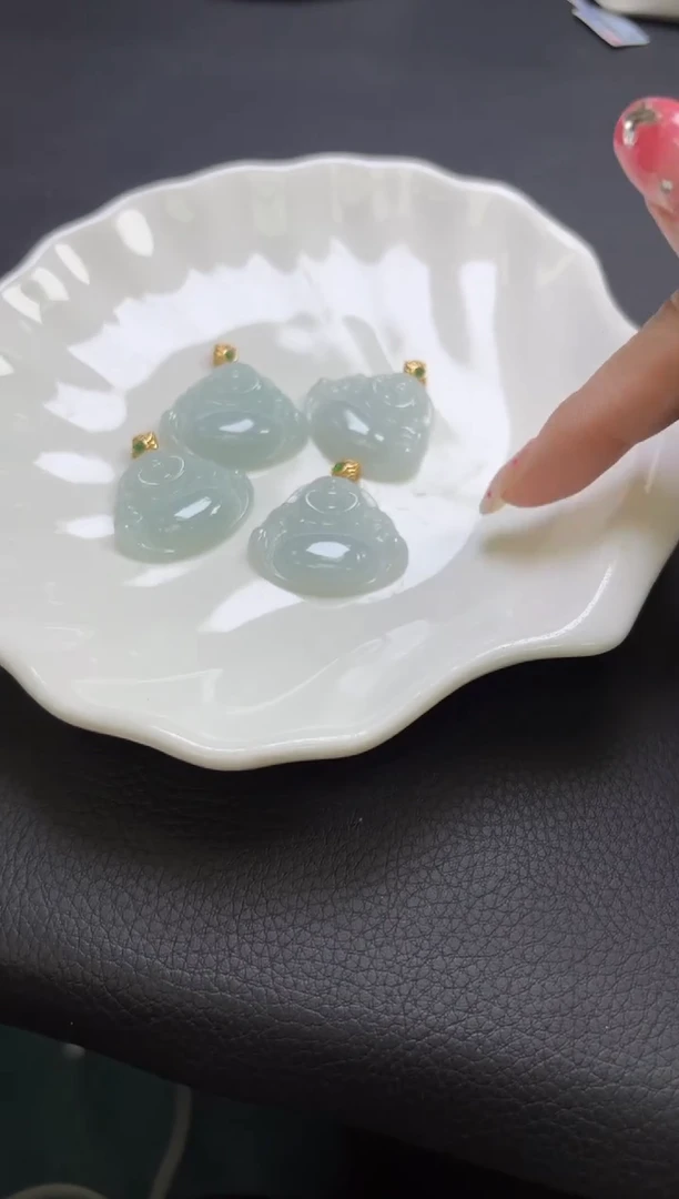 银S925镶嵌挂件翡翠多样性发一件25100702B