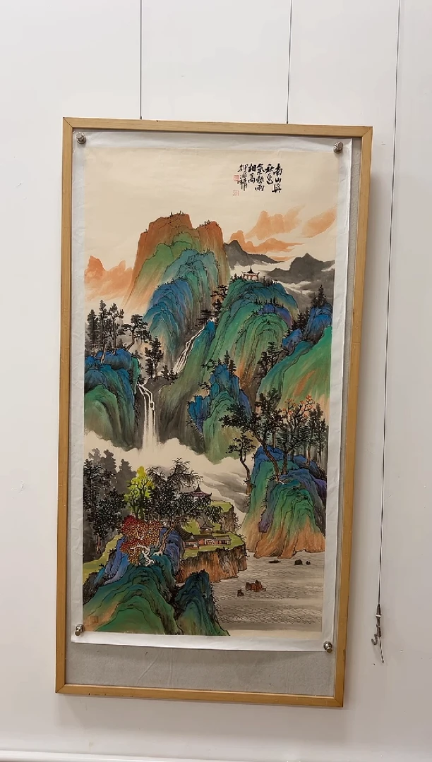 国画李文峰8平尺青绿山水