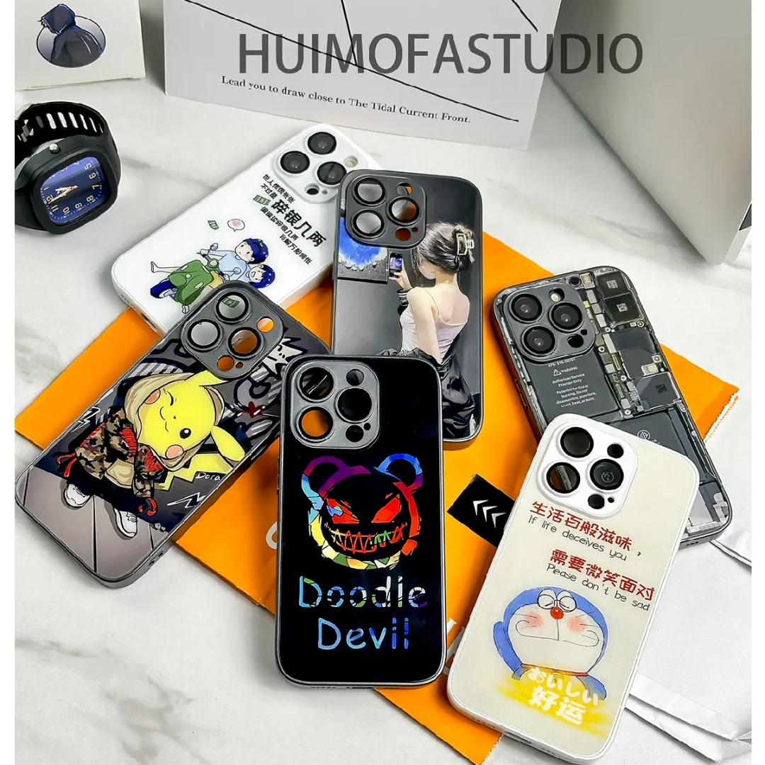 【汇魔法】新坏手机链接适用苹果17promax16玻璃14手机壳13全包防摔