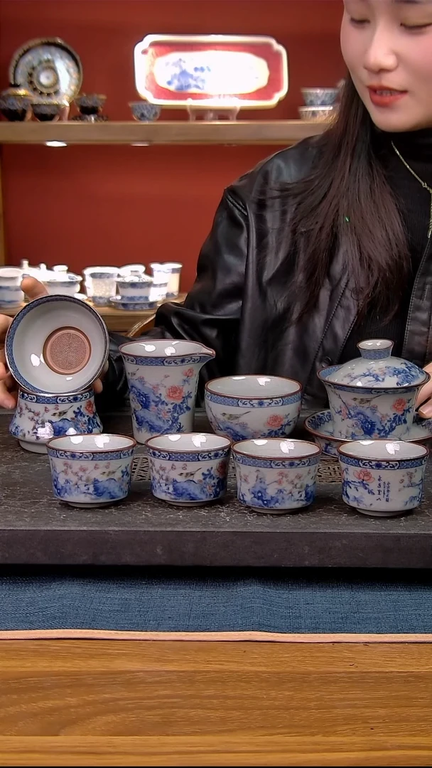 简装家用款8件套 老陶泥开片纹陶瓷茶具