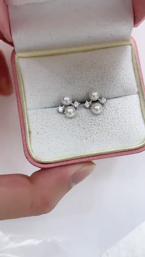 【闪购商品】海水珍珠耳饰银S925镶嵌海水珍珠耳饰