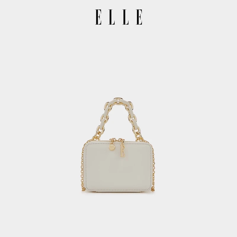 ELLE商场同款春夏新款欧若风小众盒子法棍包百搭链条斜挎包25099