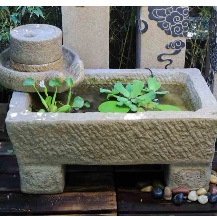 昇岩中式庭院流水景观喷泉室内阳台鱼池户外花园装饰造景水池摆件