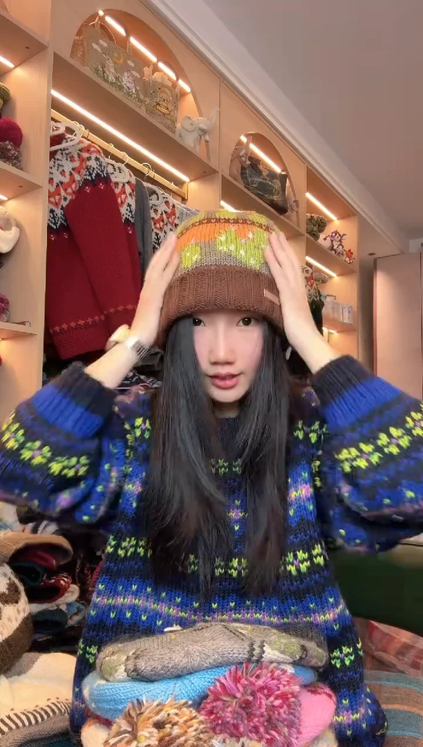 羊毛美利奴棕色仙人掌翻边帽