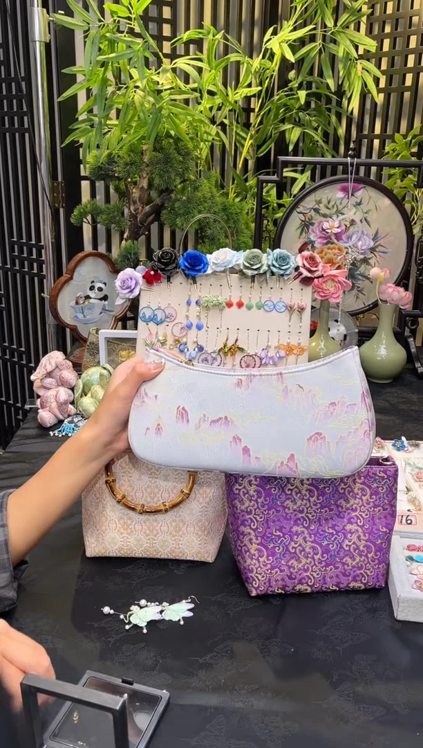 织绣没****啊非遗绒花手工饰品