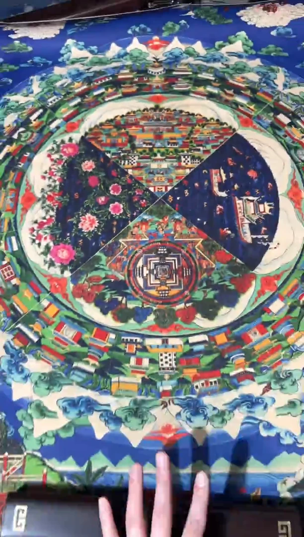 卷轴画龙妹的唐卡tk16