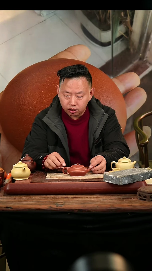 茶壶紫砂微瑕红降坡微瑕150容量