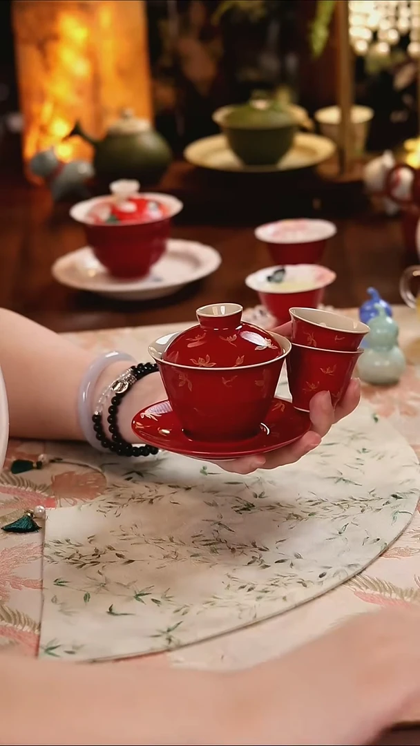 郎红三才盖碗+2杯 哈哈