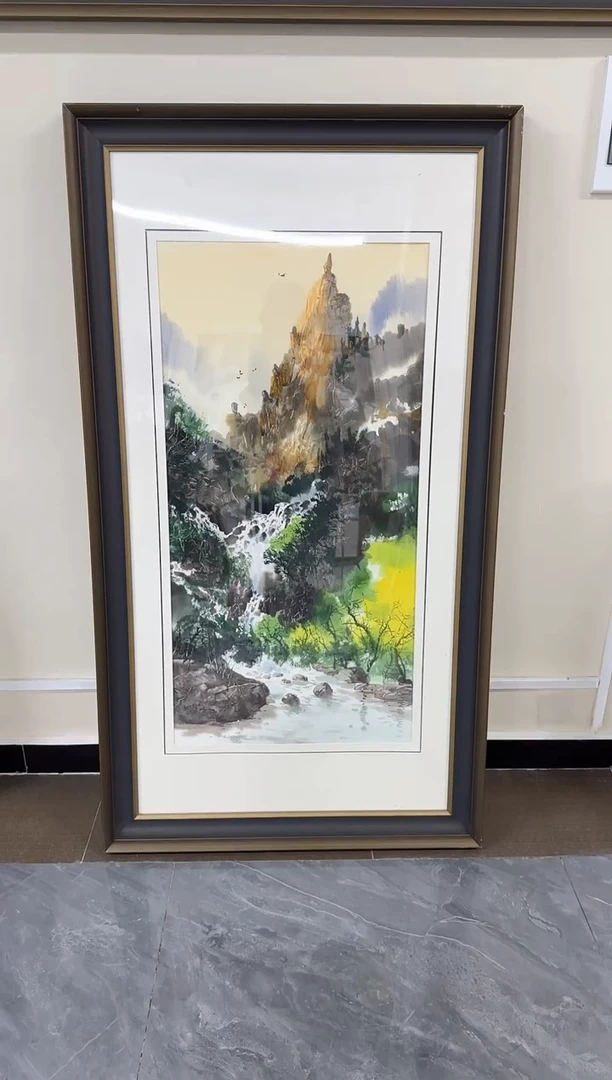 国画y天津人美-王彦鹏国画4.5平尺带框