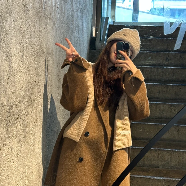 《爸爸的西装》超大复古宽肩廓形西服版外套毛呢大衣