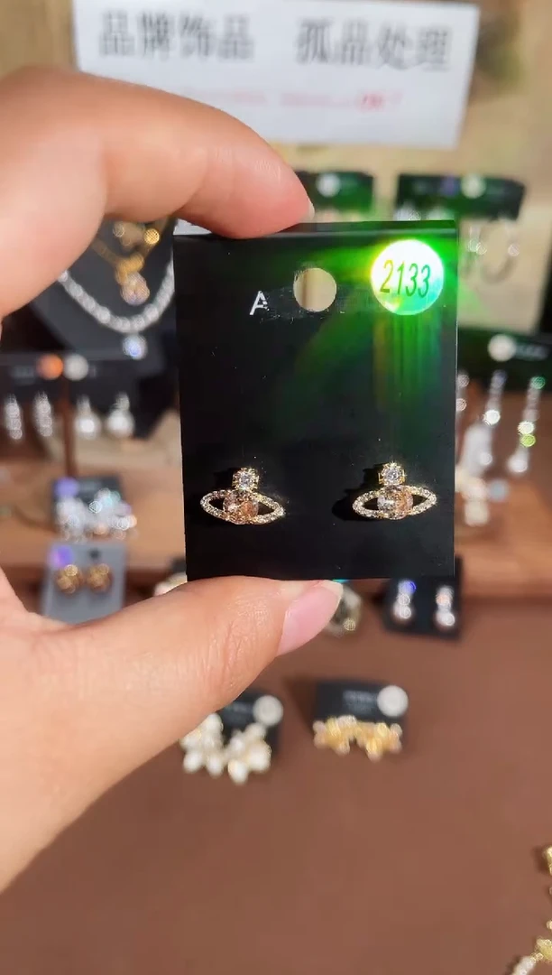 合金925银锆石豆2133