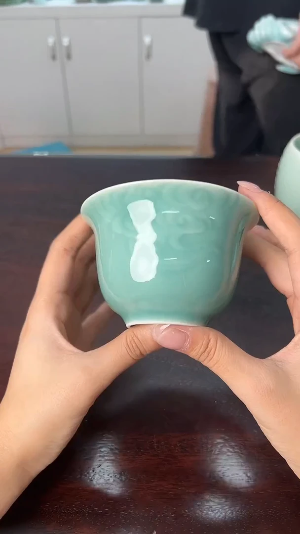 龙泉云间青瓷小米茶器
